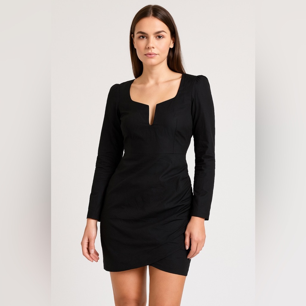 Vero Moda Black Bodycon Long Sleeve Dress Size Small NWT